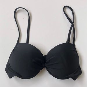 Catalina Push Up Padded Black Bikini Top